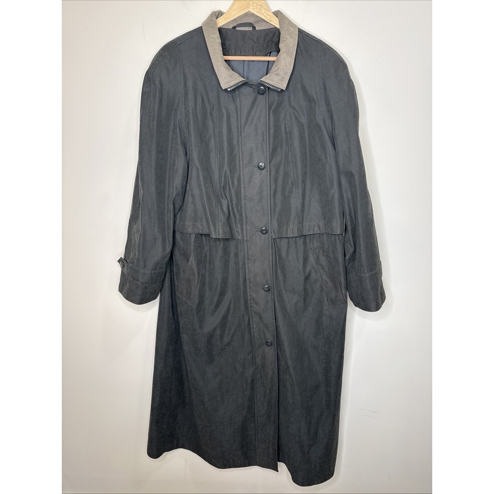 Steampunk ALT Long Trench Coat Women's 14 Black Cyber Goth Button Front Emo Vamp